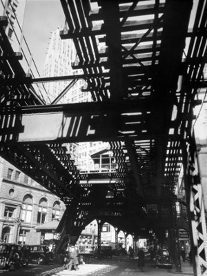 Elevated Train at Hanover Square - Classic Black & White Print On A Wall