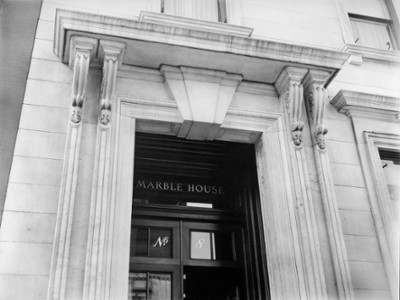 Marble House on Fifth Avenue - Classic Black & White Print