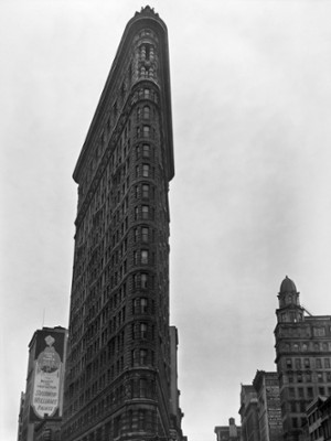 Flatiron Building - Classic Black & White Print In The Living Room