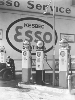 Gasoline Station on 29th Street and Tenth Avenue - Classic Black & White Print