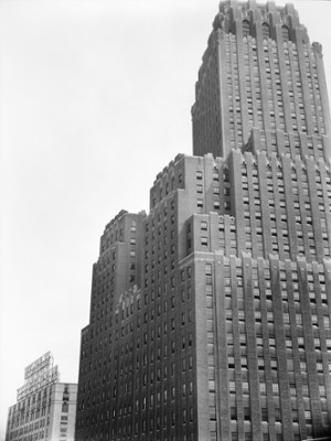 N.Y. Telephone Building at 140 West Street - Classic Black & White Print In The Living Room