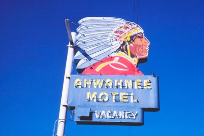 Ahwahnee Motel Sign in Denver, Colorado