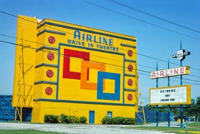 Airline Drive-In in Houston, Texas - Classic Black & White Print On A Wall