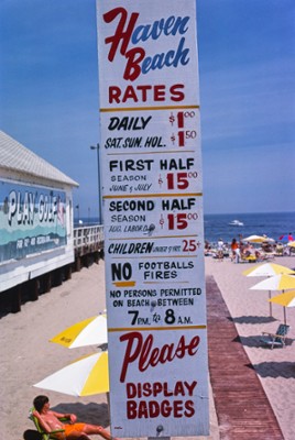 Beach Rates in Point Pleasant, New Jersey - Classic Black & White Print In The Living Room