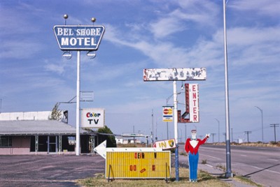 Bel Shore Motel Sign in Lordsburg, New Mexico