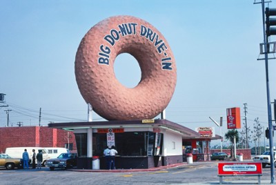 Big Do-Nut Drive-In in Inglewood, California - Classic Black & White Print In The Living Room
