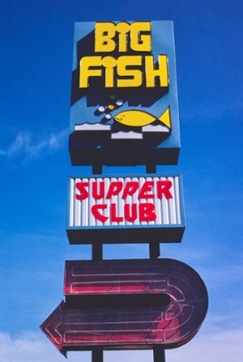 Big Fish Supper Club Sign in Schley, Minnesota