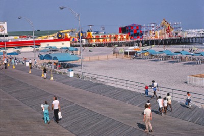Boardwalk Above in Atlantic City, New Jersey