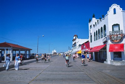 Boardwalk in Ocean City, New Jersey - Classic Black & White Print On A Wall