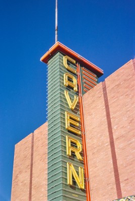 Cavern Theater on N. Canyon Avenue in Carlsbad, New Mexico - Classic Black & White Print On A Wall