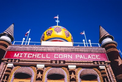 Corn Palace in Mitchell, South Dakota - Classic Black & White Print In The Living Room