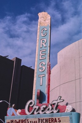 Crest Theater in Fresno, California - Classic Black & White Print