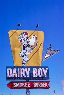 Dairy Boy Ice Cream Sign on Rt. 66 in El Reno, Oklahoma