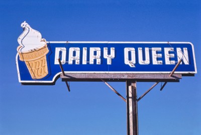Dairy Queen Ice Cream Sign on Rt. 77 in Purcell, Oklahoma