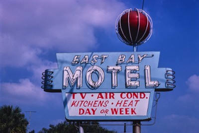 East Bay Motel Sign on Route 41 in Gibsonton, Florida