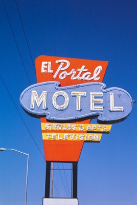 El Portal Motel Sign on Santa Rosa Avenue in Santa Rosa, California