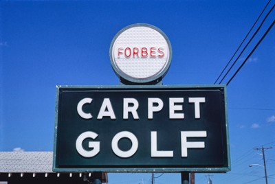 Forbes Carpet Golf Sign in Nags Head, North Carolina