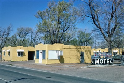 Forest Motel in Amarillo, Texas - Classic Black & White Print On A Wall