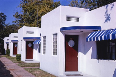 Fountain Motel in Hot Springs, Arkansas - Classic Black & White Print