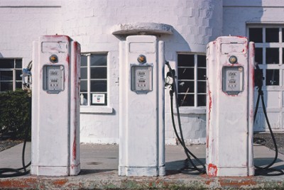 Gas Pump on Old Route 89 in Lehi, Utah - Classic Black & White Print