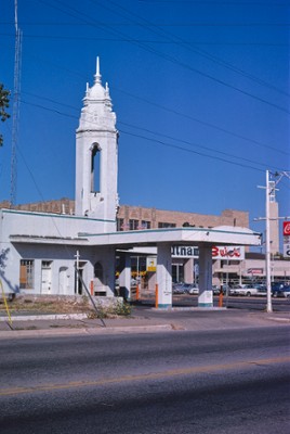 Gas Station in Oklahoma City, Oklahoma - Classic Black & White Print
