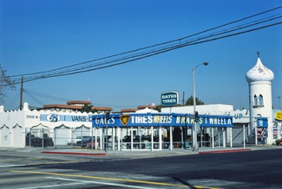 Gates Tires on Washington Place and Grandview, Mar Vista in Los Angeles, California - Classic Black & White Print On A Wall
