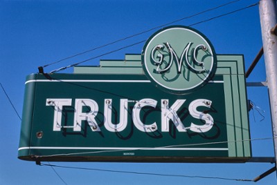 GMC Trucks Sign in Greensburg, Kansas