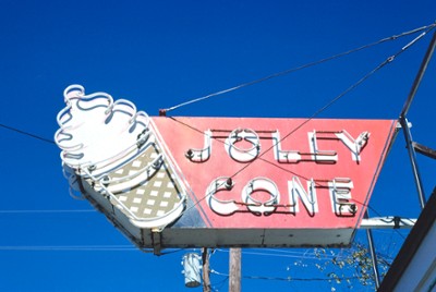 Jolly Cone Ice Cream Sign on Rt. 60 in Van Buren, Missouri