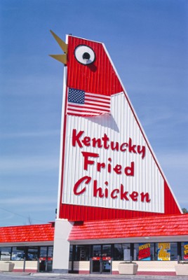 Kentucky Fried Chicken Sign in Marietta, Georgia - Classic Black & White Print On A Wall