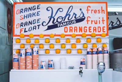 Kohr's Orange Boardwalk in Seaside Heights, New Jersey - Classic Black & White Print On A Wall
