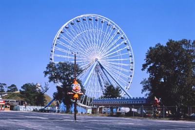 Magic Harbor Giant Ferris Wheel in Surfside Beach, South Carolina - Classic Black & White Print
