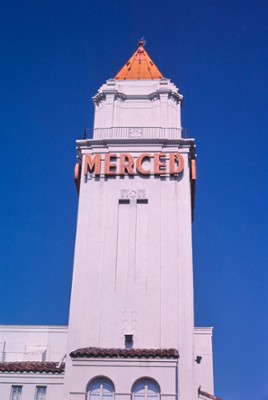 Merced Theater on Main Street in Merced, California - Classic Black & White Print In The Living Room