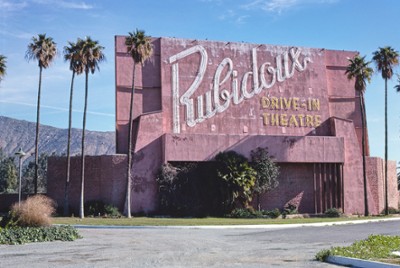 Rubidoux Drive-In Theater on Mission Boulevard in Rubidoux, California - Classic Black & White Print On A Wall