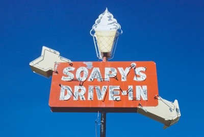 Soapy's Drive-In Ice Cream Sign on Rt. 41A in Oak Grove, Kentucky