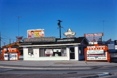 Sombrero Taco Shop in San Diego, California - Classic Black & White Print On A Wall