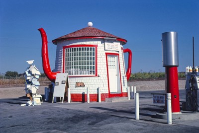 Teapot Dome Gas Station in Zillah, Washington - Classic Black & White Print