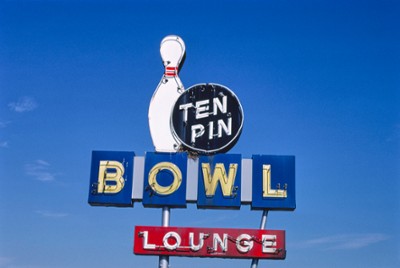 Ten Pin Bowl Sign on Route 127 in Carlyle, Illinois