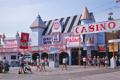 The Palace Arcade in Seaside Heights, New Jersey - Classic Black & White Print On A Wall