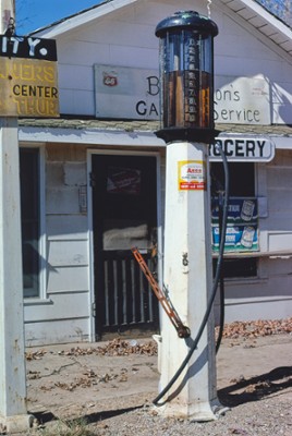Visible Gas Pump in Birch Tree, Missouri - Classic Black & White Print