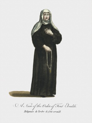 A Nun of the Order of Font Ebraldi - Classic Black & White Print In The Living Room