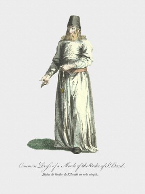 Common Dress of a Monk of the Order of St. Bazil - Classic Black & White Print