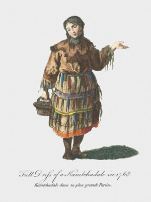 Full Dress of a Kamtchadale in 1768 - Classic Black & White Print On A Wall