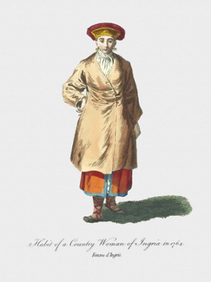 Habit of a Country Woman of Ingria in 1764