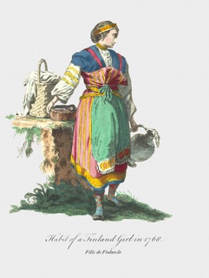 Habit of a Finland Girl in 1768