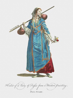 Habit of a Lady of Persia from a Modern Painting - Classic Black & White Print