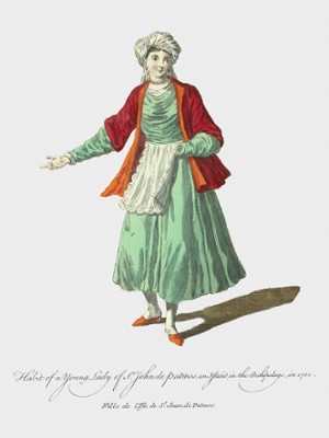 Habit of a Young Lady of St. John De Patmos in 1700