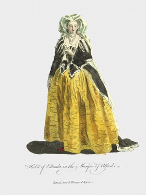 Habit of Eltruda in the Masque of Alfred - Classic Black & White Print