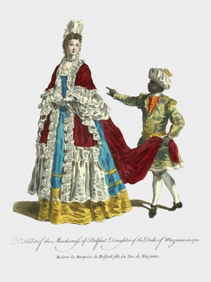 Habit of the Marchioness of Belfont, Daughter of the Duke of Mazarine in 1700