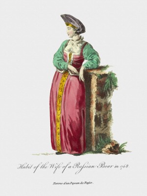 Habit of the Wife of a Russian Boor in 1768